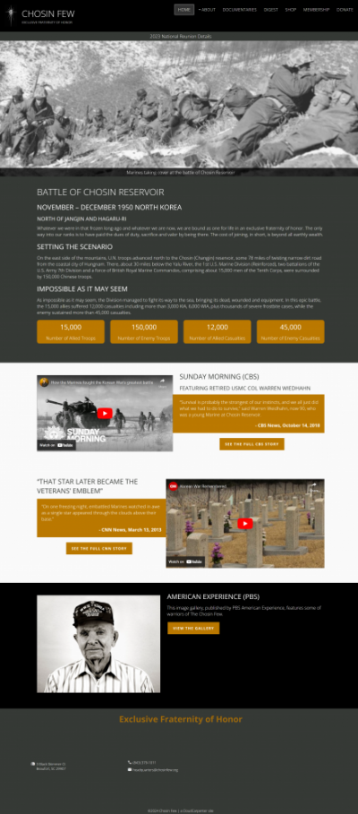 Chosin Few Website Screenshot