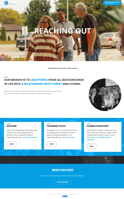 Family Worship Center website screenshot