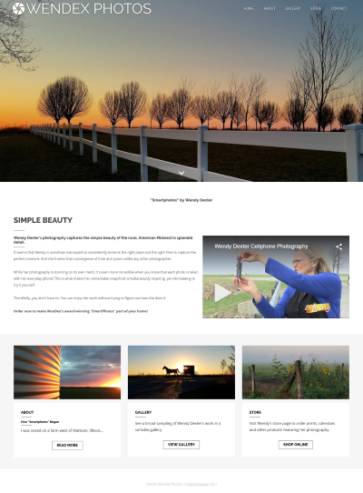 Wendex Photos website screenshot